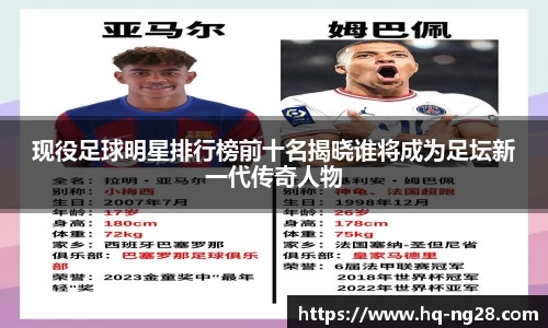 现役足球明星排行榜前十名揭晓谁将成为足坛新一代传奇人物